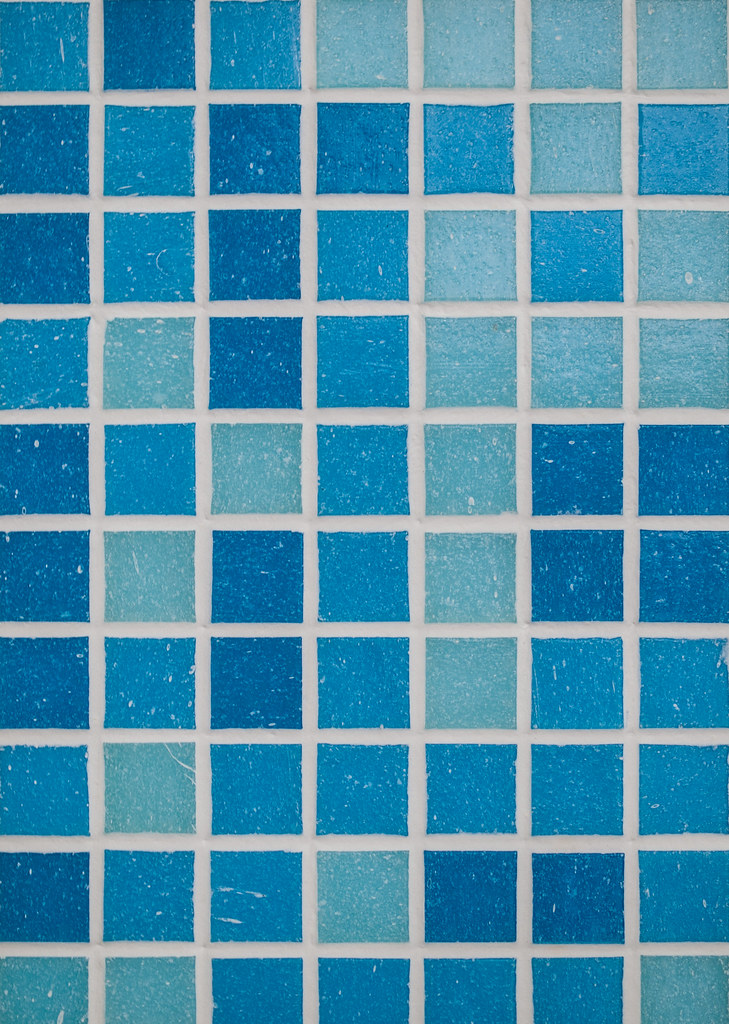 Blue mosaic tile pattern